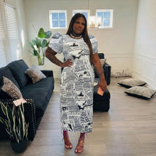 Load image into Gallery viewer, Newspaper dress
